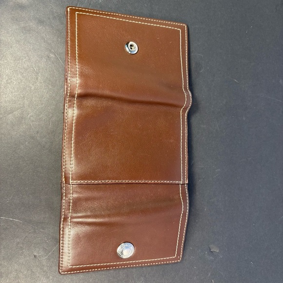 Coach Leather Mahogany Wallet w/ Pink Accents - Picture 11 of 15